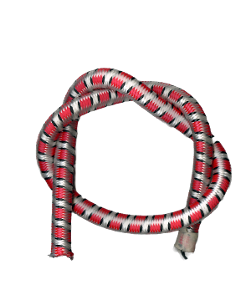1/2 Multi-Colored (White with Red & Black) Fibertex Bungee Cord