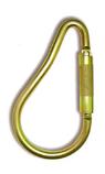 STEEL FIREMANS CARABINER WITH KEEPER PIN: 3600LB GATE ANSI Z 359.1 (07) 2 1/8 OPENING35KN