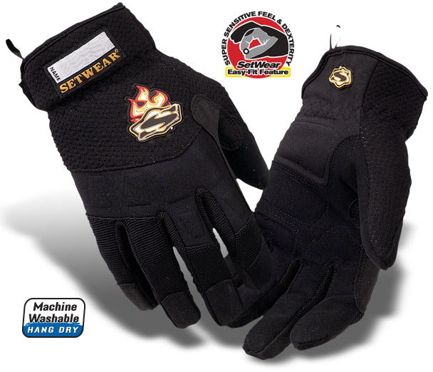 EZ (New Easy-Fit)Black Setwear Gloves - SE2-05-007 thru 012
