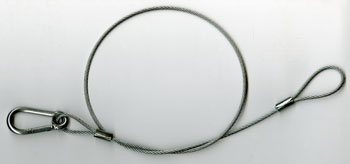 1/8 X 30 Galvanized Safety Cable with 5/16 Snap