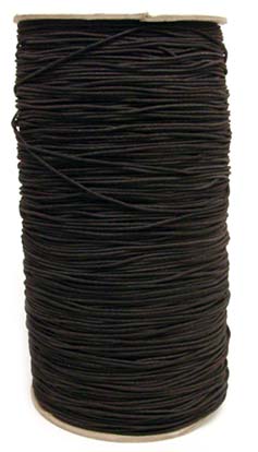 1/16 1MM) Solid Black Polyester Bungee Cord