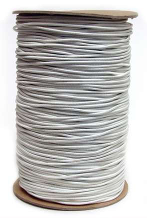 3/32 (2MM) Solid White Polyester Bungee Cord