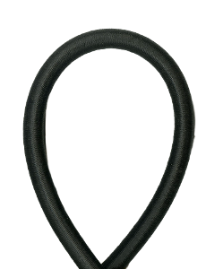 9/16 (14MM) Solid Black Nylon Single Jacket Bungee Cord (#2402)