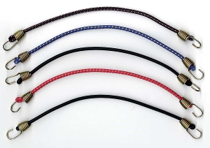 5/32 (4MM) X 10 Mini Multi-Color Bungee Cord Assembly with Dichromated Hooks