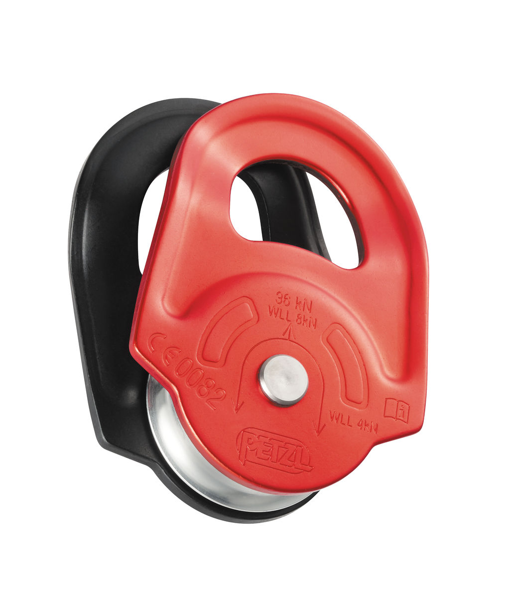 Petzl High Strength w/ Swinging Side Plates Rescue Pulley-Red