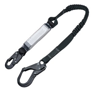 Rigger Safety 6 Fixed Shock-Pack Lanyard w/ Snap and Rebar Hook