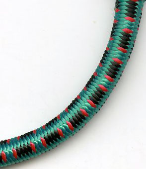 3/8 GREEN WITH RED & BLACK FIBERTEX BUNGEE CORD #9005