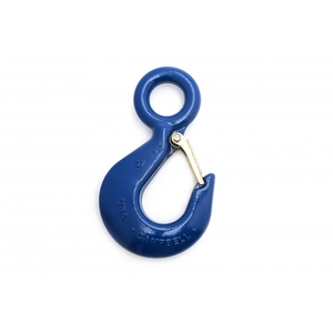 No. 25 CARBON STEEL BLUE LATCHED EYE HOIST HOOK, 2 TON, FORGED ALLOY, DOMESTIC