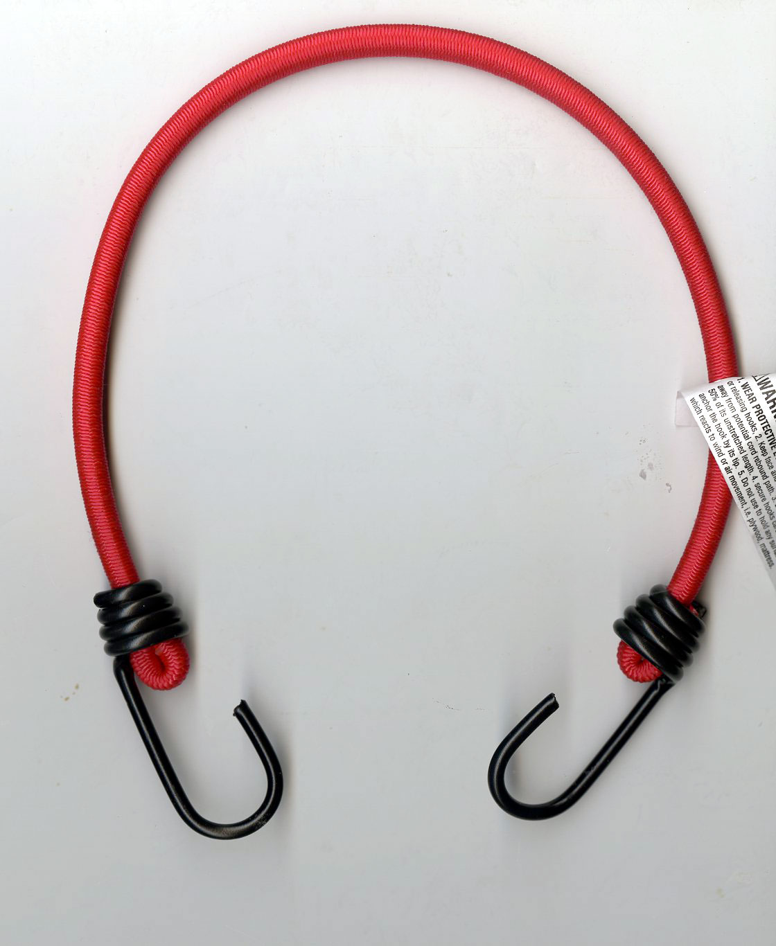 5/16 X 20 Red Bungee Cord Assembly with Black PVC Coated Hooks
