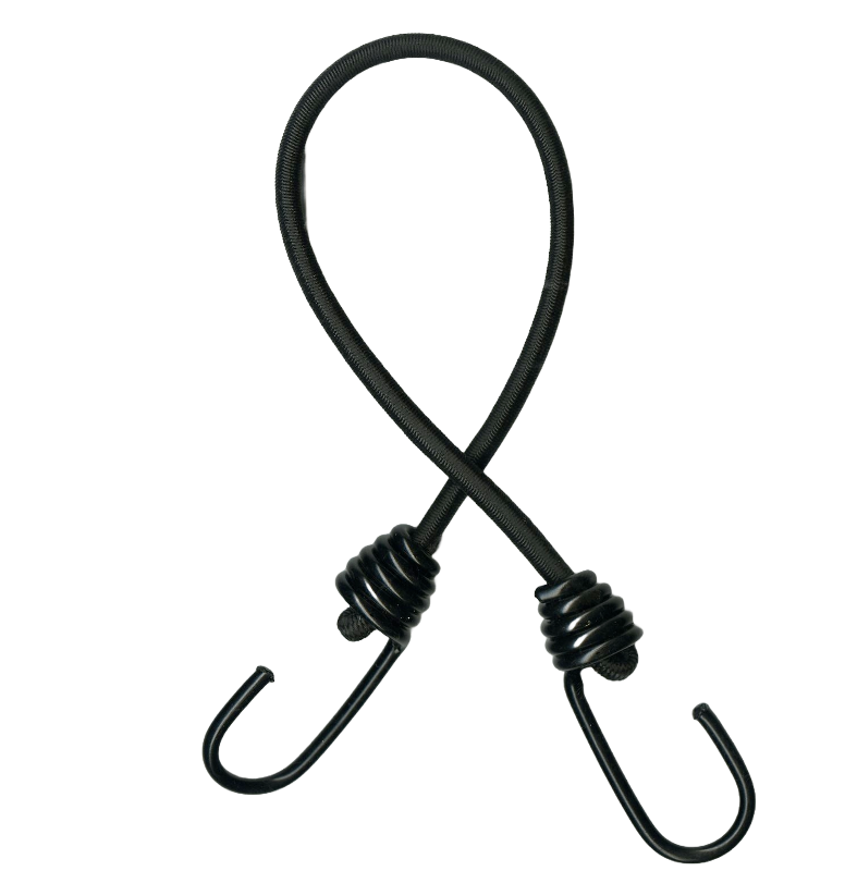 1/4 (6MM) Bungee cord assembly with black hooks