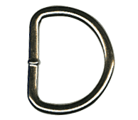 1-1/4 NICKEL PLATED WELDED D-RING, .240 DIA.