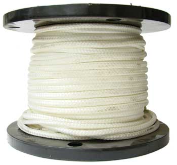 1/2 SOLID WHITE DOUBLE BRAID POLYESTER ROPE, APPROX. MINIMUM BREAKING STRENGTH 7,400 LBS.