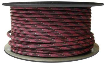 7/16 BURGUNDY ULTRA-TECH ROPE WITH TECHNORA CORE 12,600 LBS.