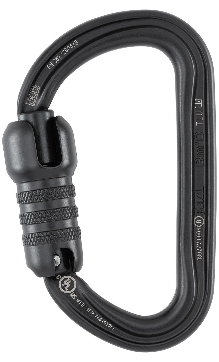 Petzl Bm'D Triact-Lock Aluminum Carabiner - Black